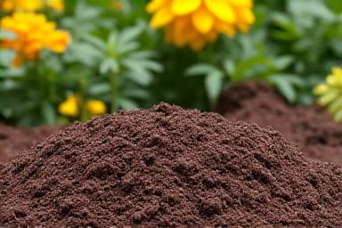 Fresh Mulch Installation in Flower Bed